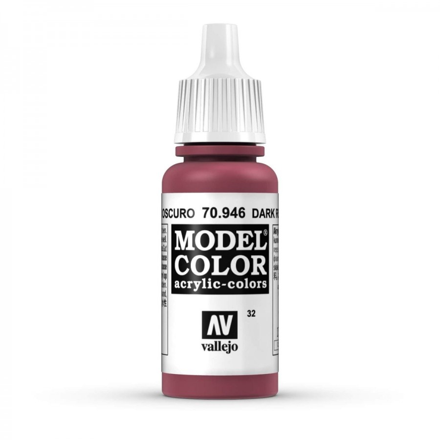 Vallejo Acrylic Paint Model Colour Dark Red 17ml