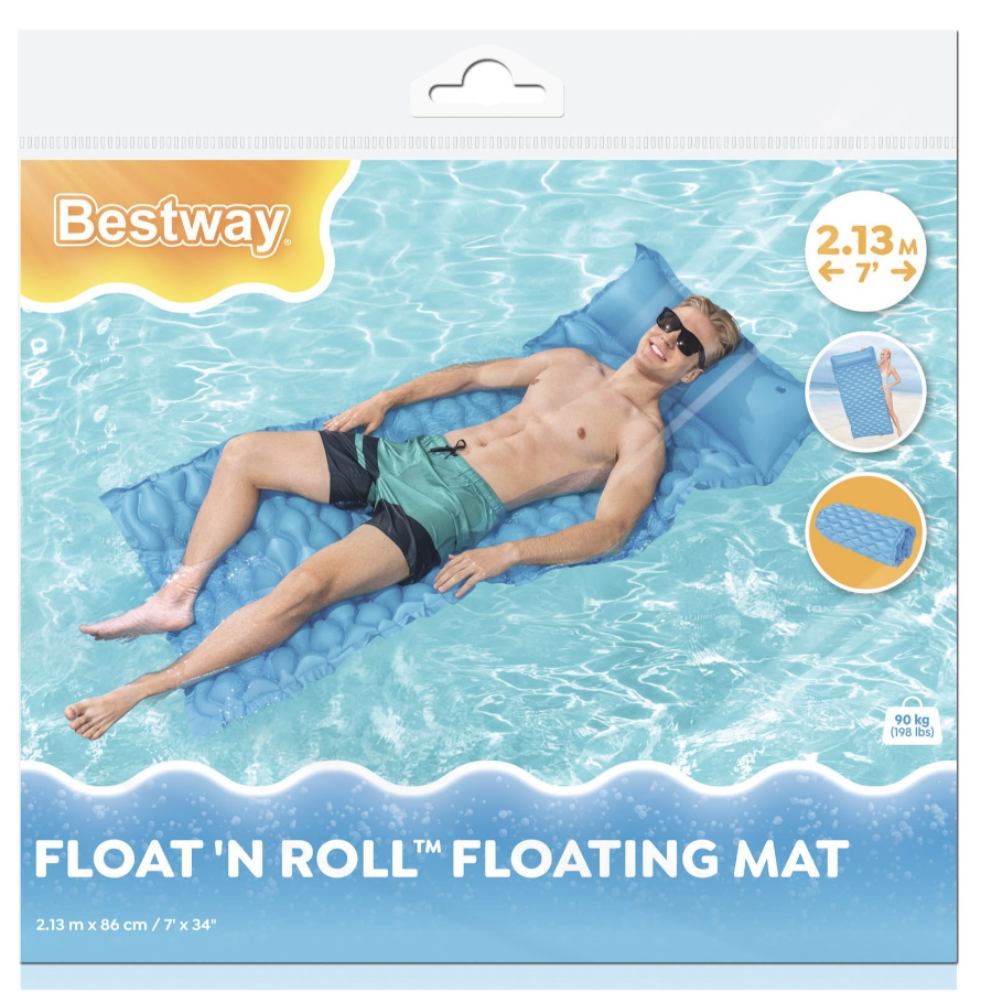 Bestway Inflatable Pool Toy Float N Roll Floating Mat Asst