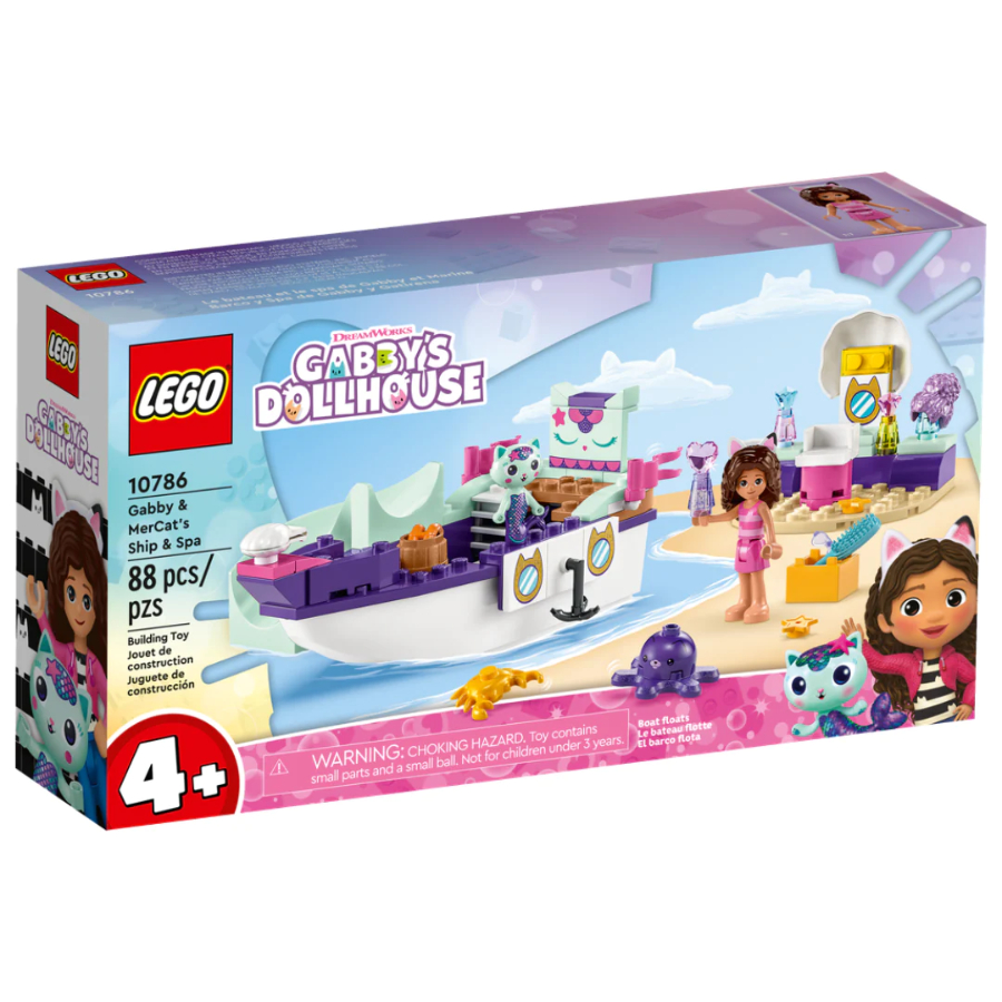 LEGO Gabbys Dollhouse Gabby & MerCats Ship & Spa 4+