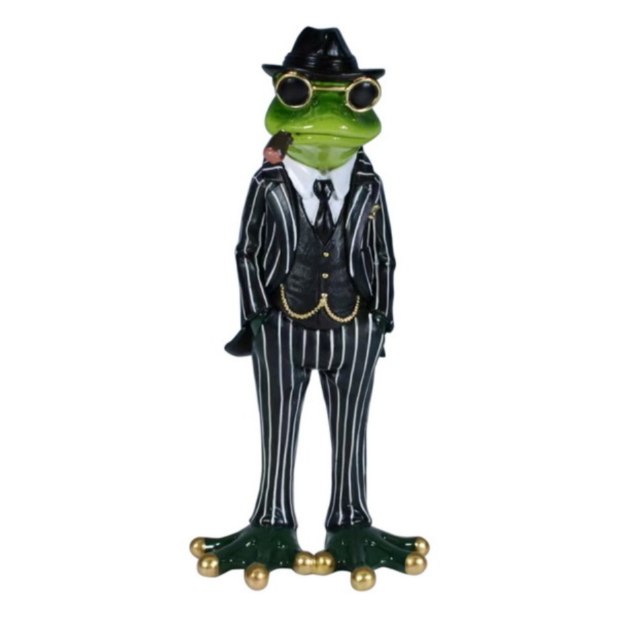 Frog Gangster With Cigar 17cm