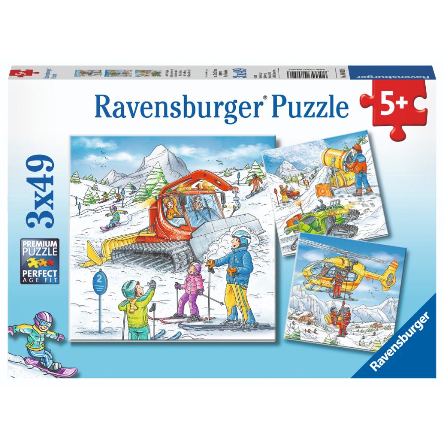 Ravensburger Puzzle 3x49 Piece Lets Go Skiing
