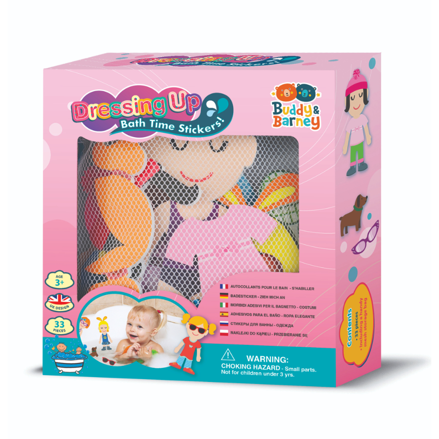 Bath Time Stickers With Bag Dressing Up