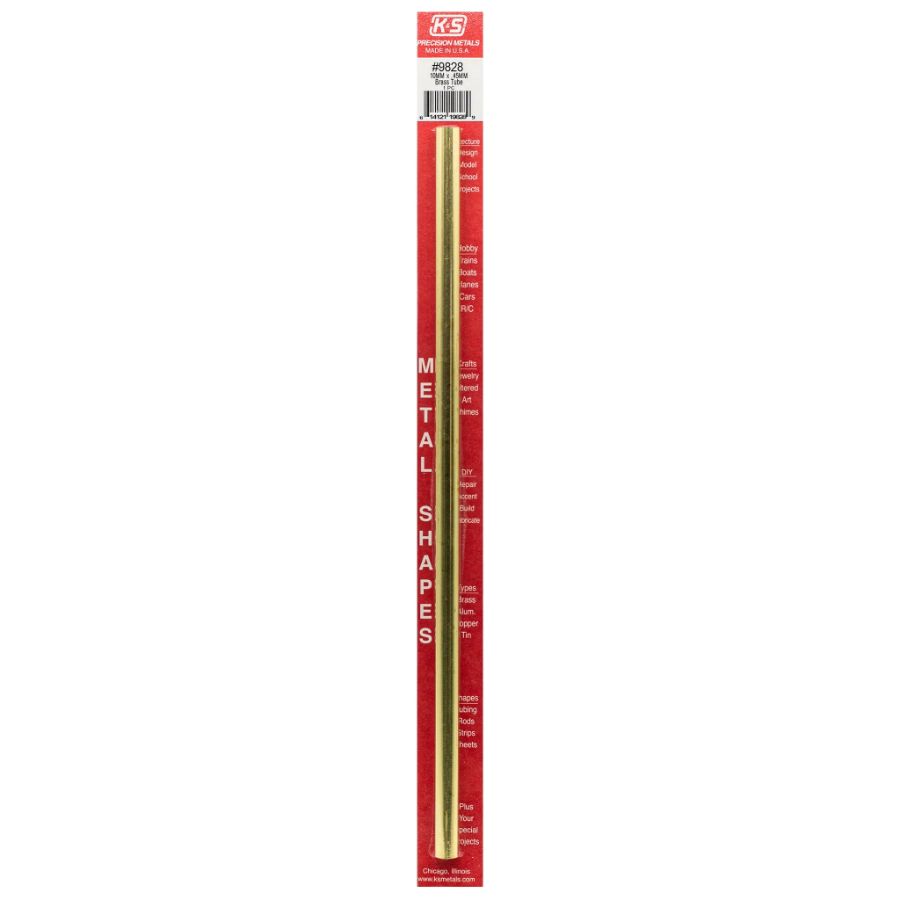 K&S Brass Round Tube 10.0 ODx300mm 0.45 Wall M0038