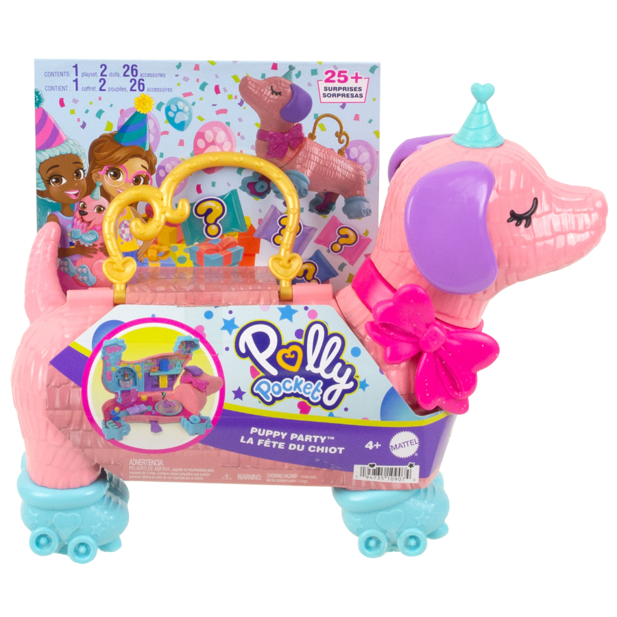 Polly Pocket Puppy Party Large Compact 2 In 1 Playset