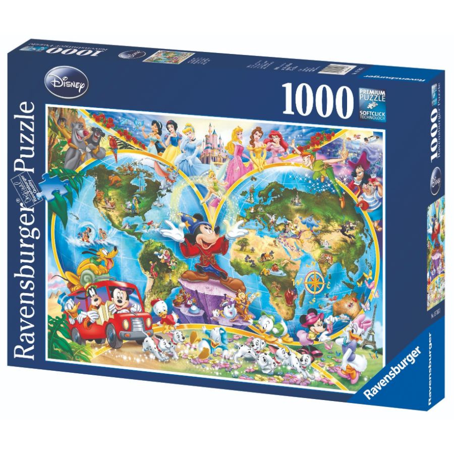 Ravensburger Puzzle Disney 1000 Piece Disneys World Map