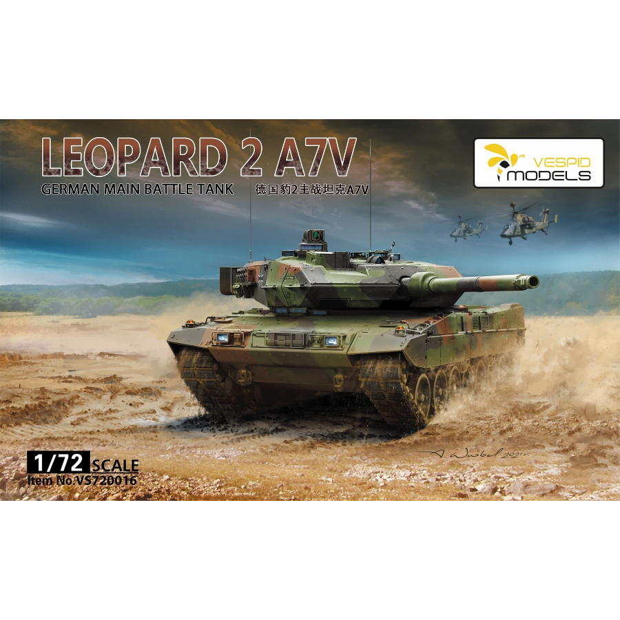 Vespid Model Kit 1:72 German Main Battle Tank Leopard 2 A7V