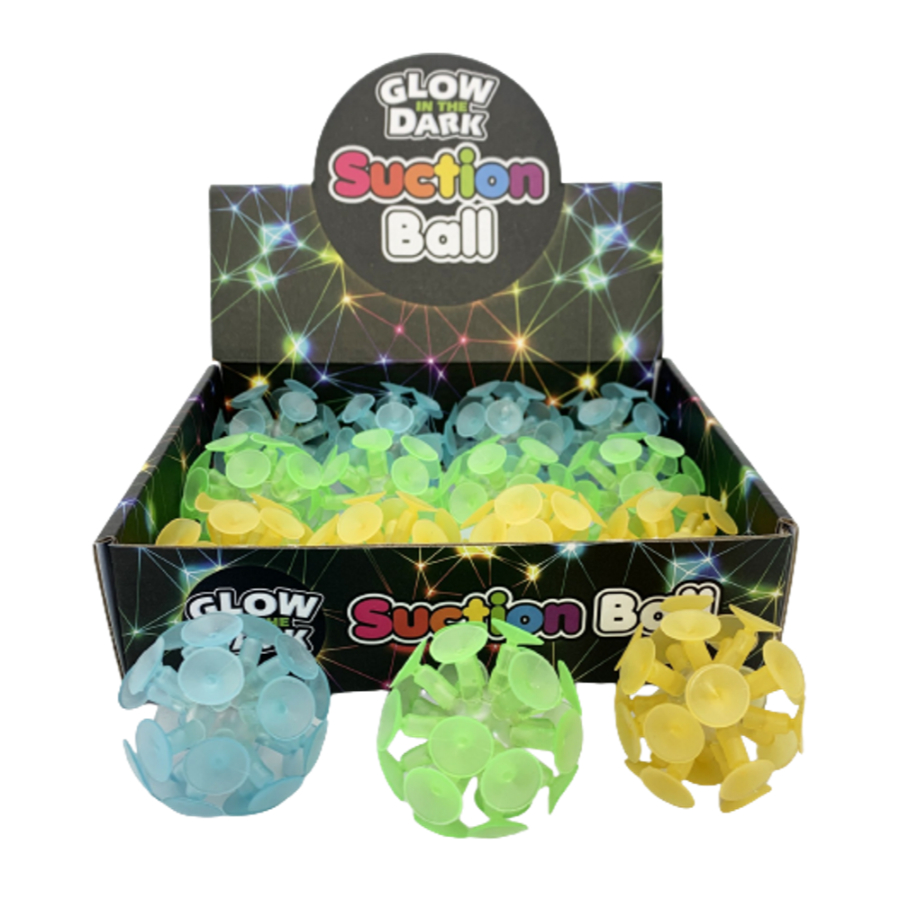 Glow In The Dark Suction Ball Assorted