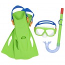 Bestway Explora Essential Mask Snorkel & Fins Set Assorted Colours