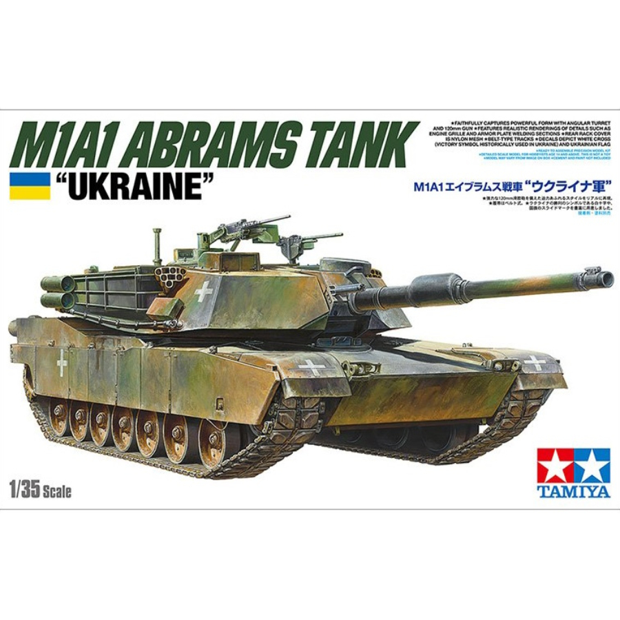 Tamiya Model Kit 1:35 Ukraine M1A1 Abrams Tank