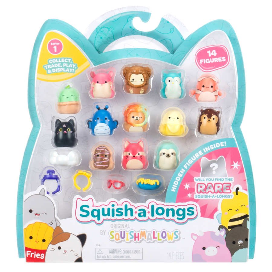 Squishmallows Squish-A-Longs Collectibles 14 Pack Assorted