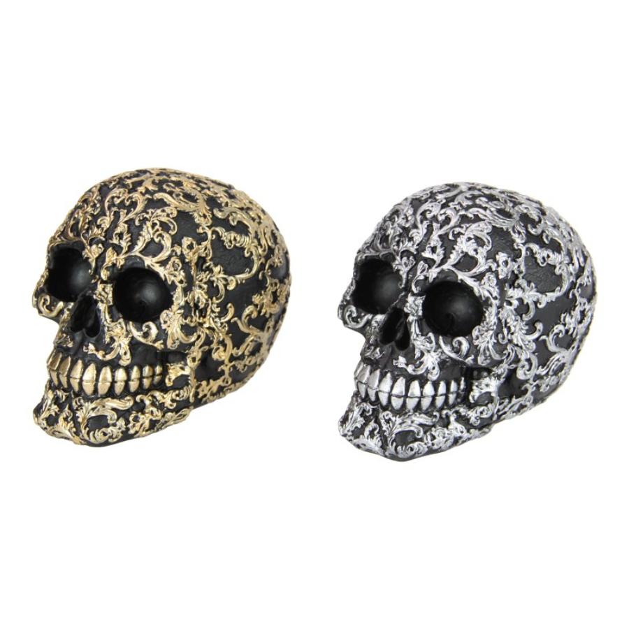 Black Skull Gold & Silver 12 cm
