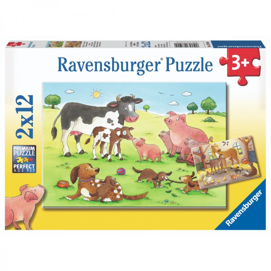 Ravensburger Puzzle 2x12 Piece Animals Children