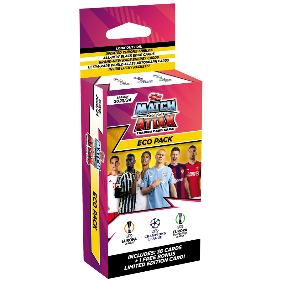 Match Attax UEFA Champions League 2023 2024 Edition Mega Booster Eco Box