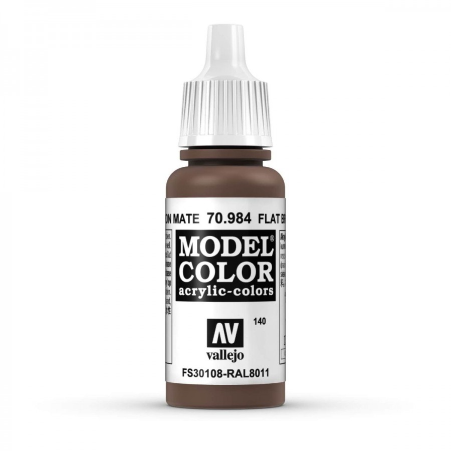Vallejo Acrylic Paint Model Colour Flat Brown 17ml