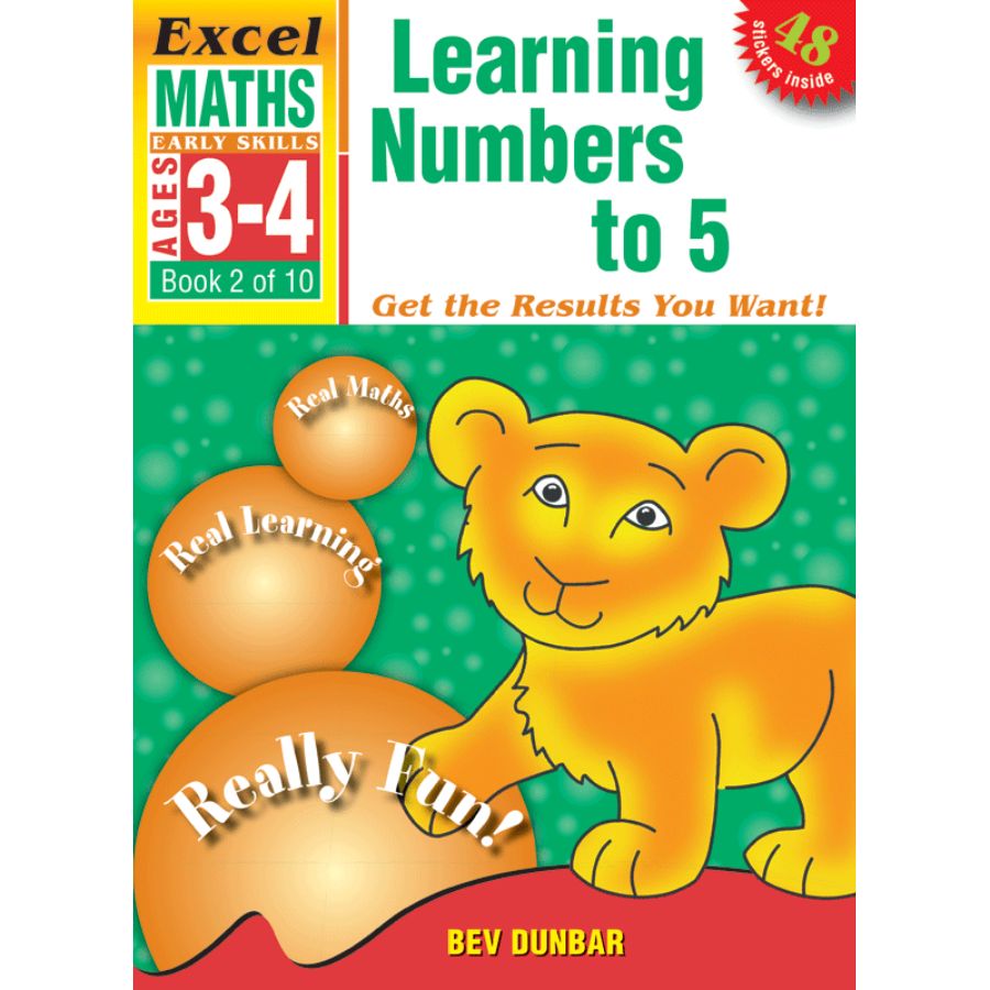 Excel Early Skills Maths Book 2 Learning Numbers To 5 Ages 3–4
