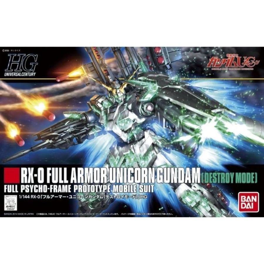 Gundam Model Kit 1:144 HGUC Full Armour Unicorn Gundam Destroy Mode