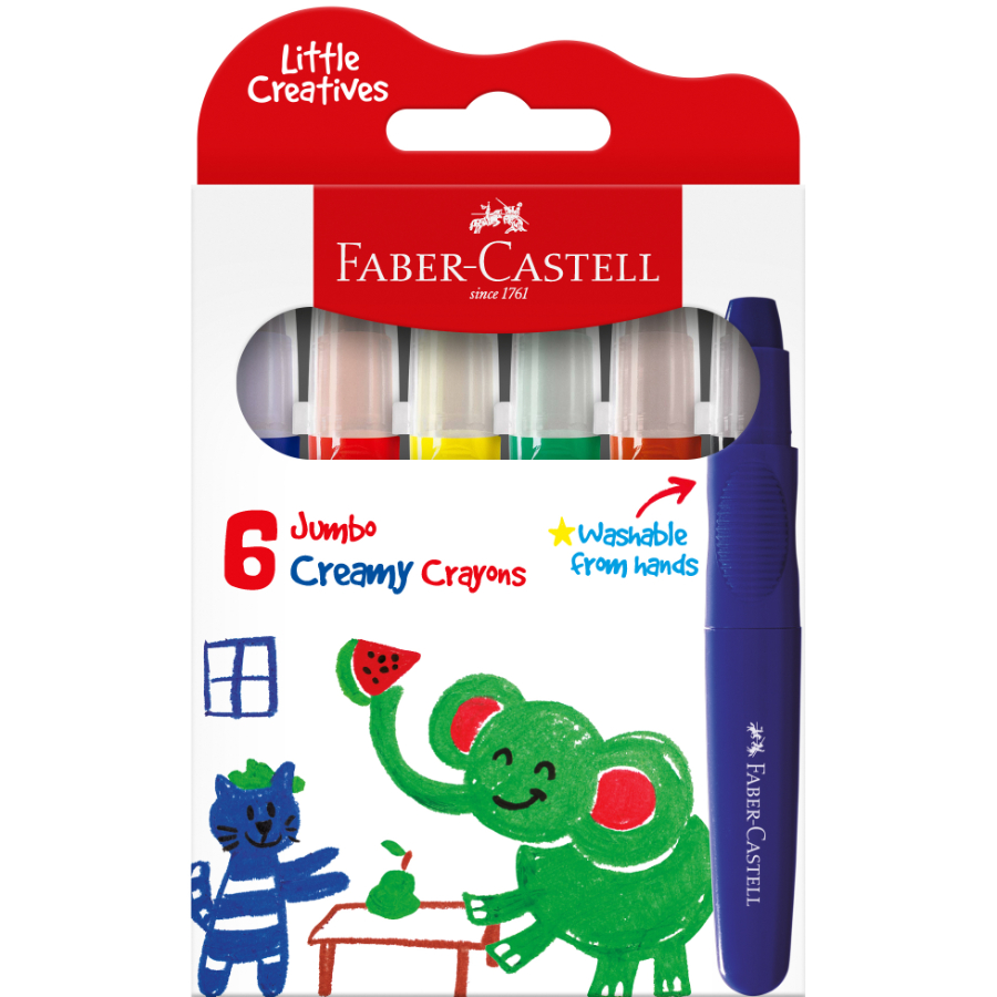 Faber Castell Little Creatives Jumbo Creamy Crayon 6 Pack