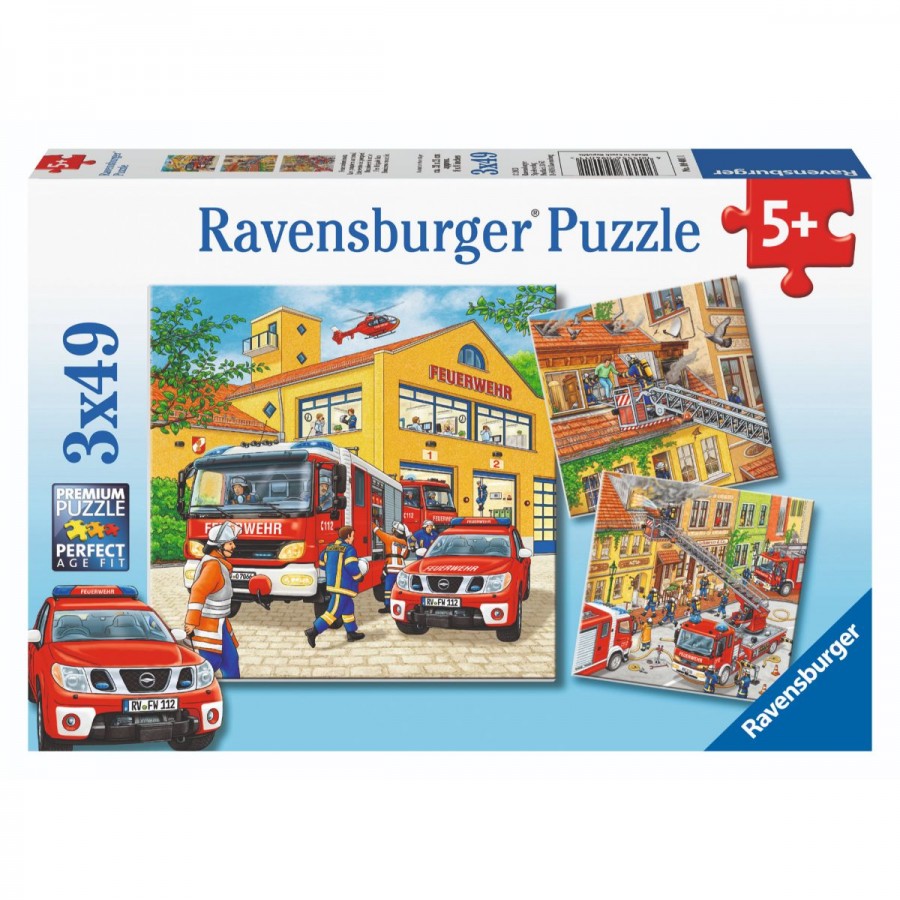 Ravensburger Puzzle 3x49 Piece Fire Brigade Run