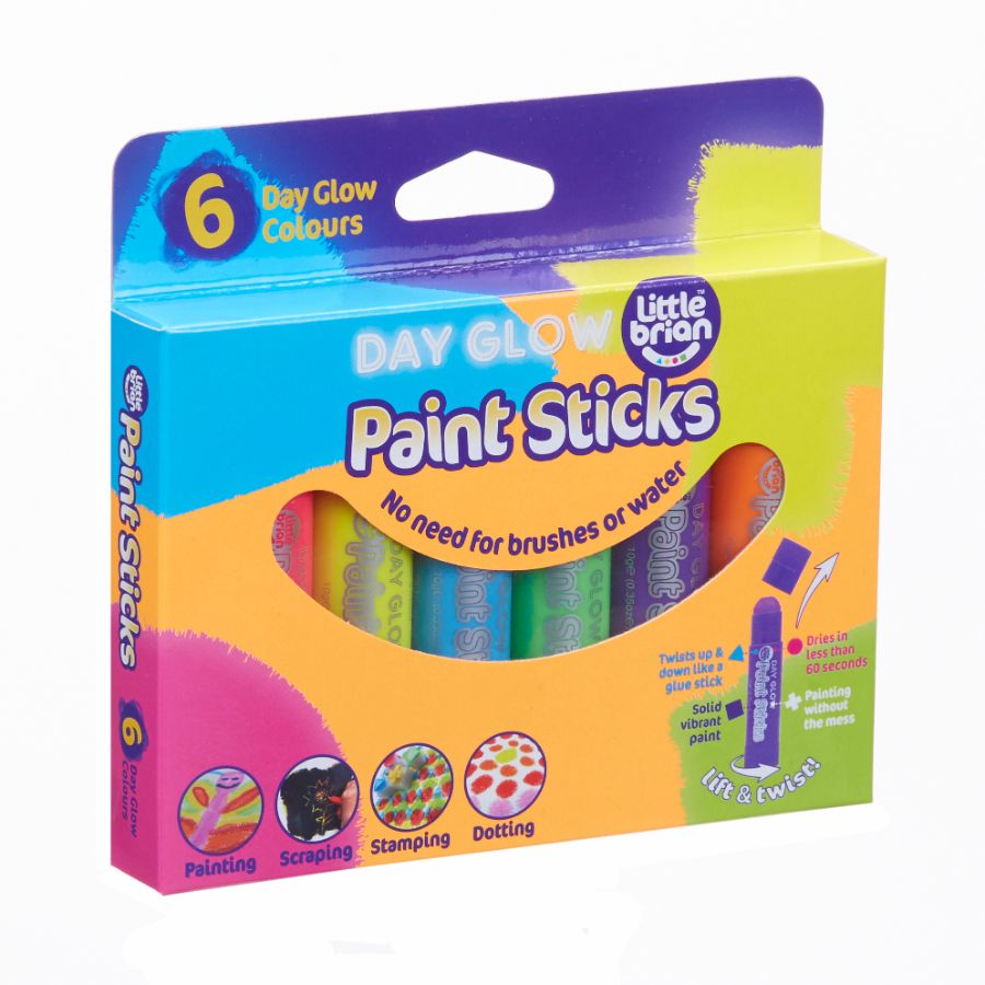Little Brian Paint Sticks Day Glow 6 Pack