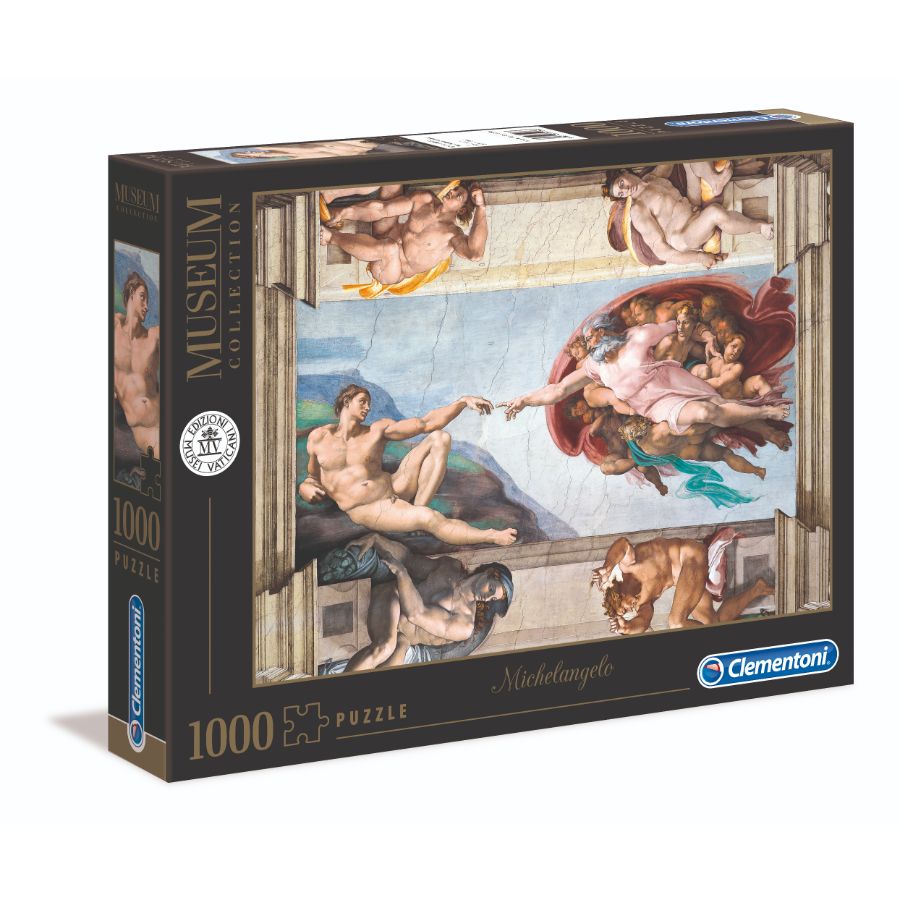 Clementoni Puzzle 1000 Piece Museum Collection Michelangelo The Creation of Man