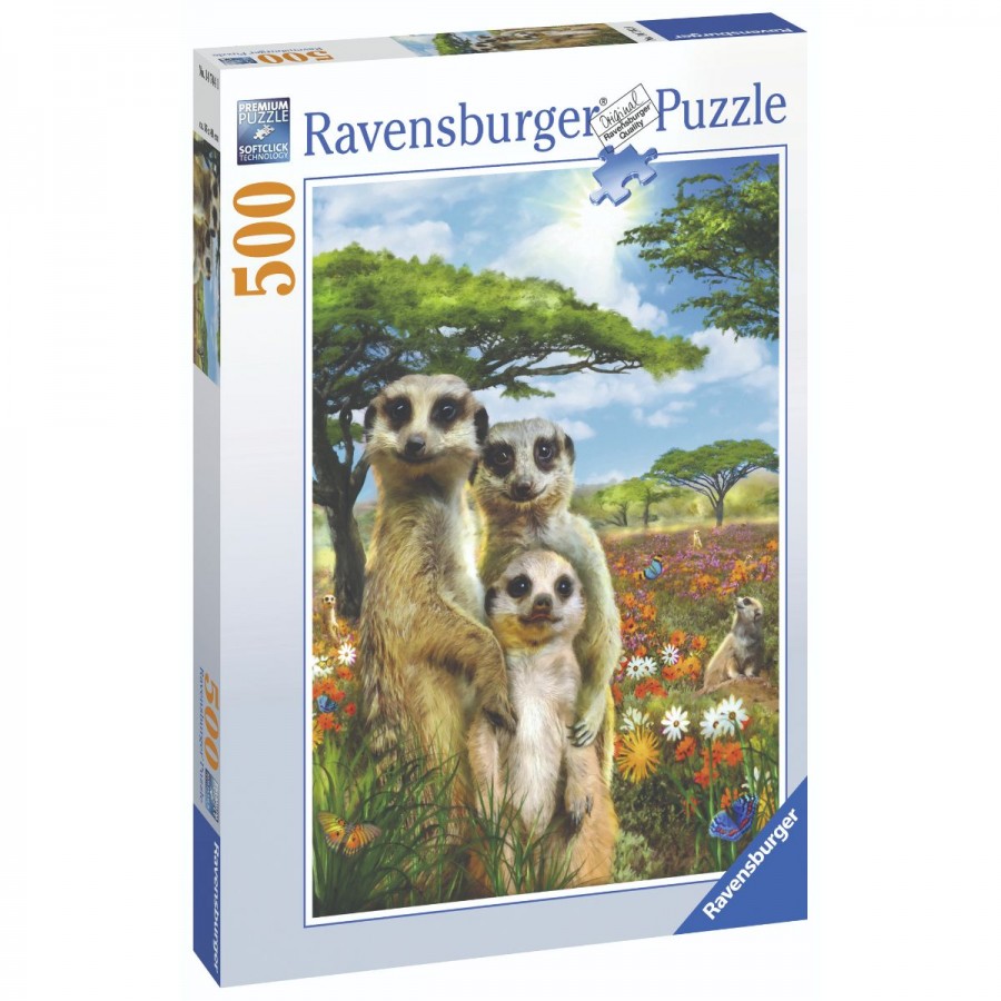 Ravensburger Puzzle 500 Piece Happy Meerkats