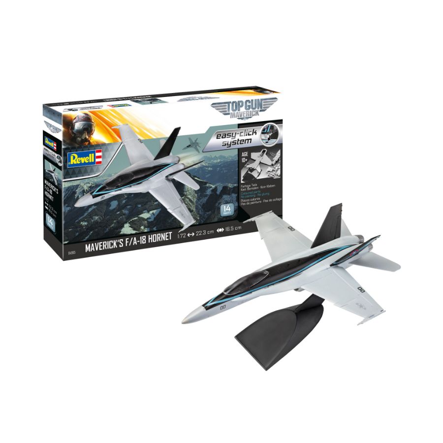 Revell Model Kit 1:72 Top Gun FA-18 Hornet Easy Click