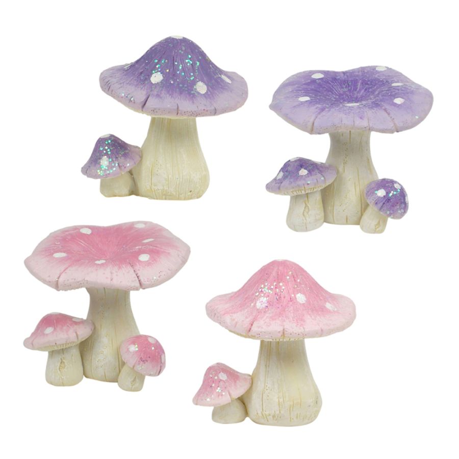 Mushroom Set Small Pink Mauve