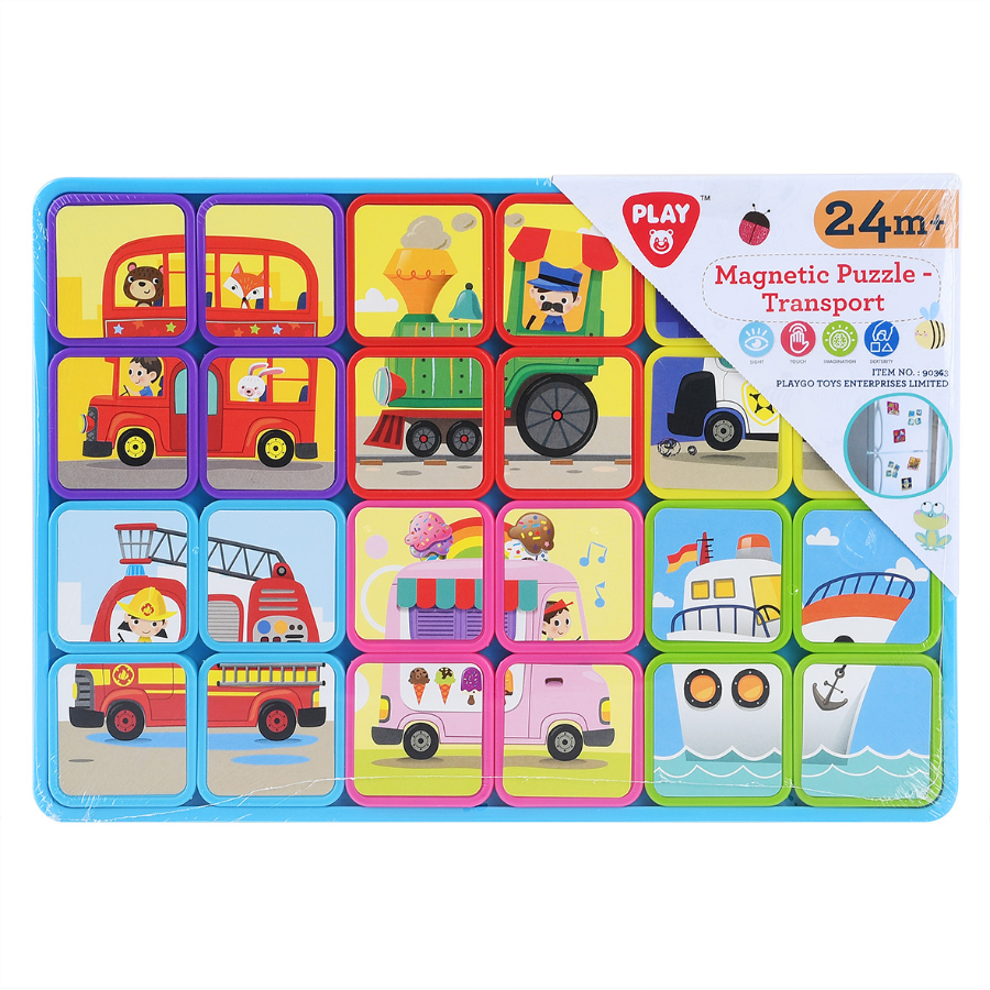 Magnetic Puzzle Pack With 24 Pieces Assorted Styles