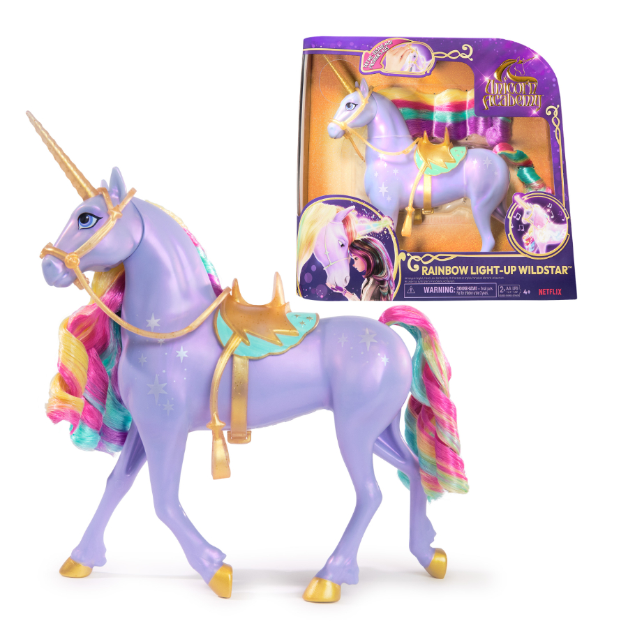 Unicorn Academy Rainbow Unicorn Wildstar With Light Up Feature