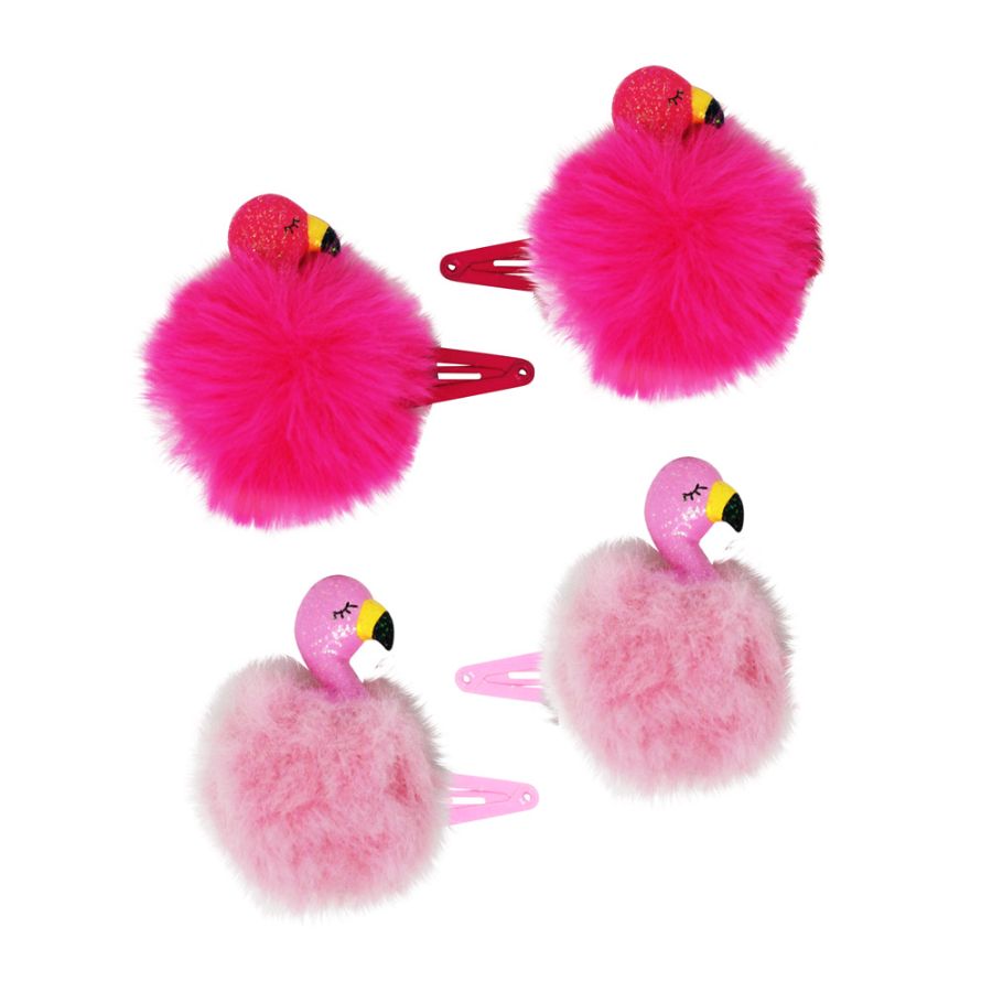 Fluffly Flamingo Hairclips Assorted