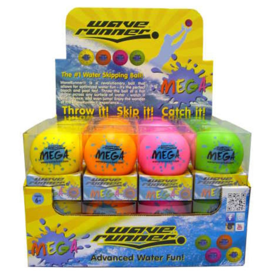 Waverunner Mega Skim Ball Tiedye 9cm Assorted Colours