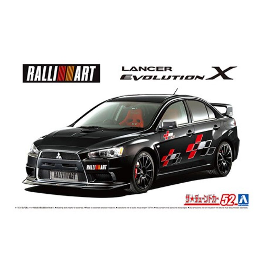 Aoshima Model Kit 1:24 Ralliart CZ4A Lancer Evolution X 07 Mitsubishi