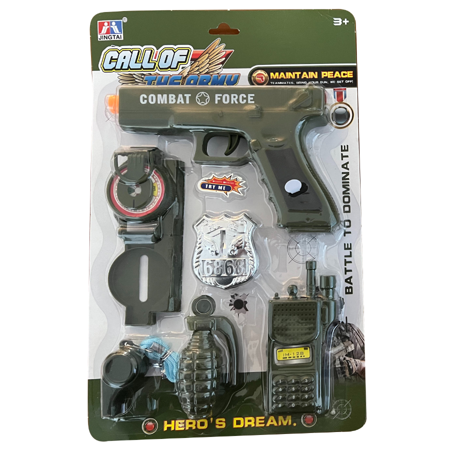 Military Pistol Playset For Kids With Accessories Assorted