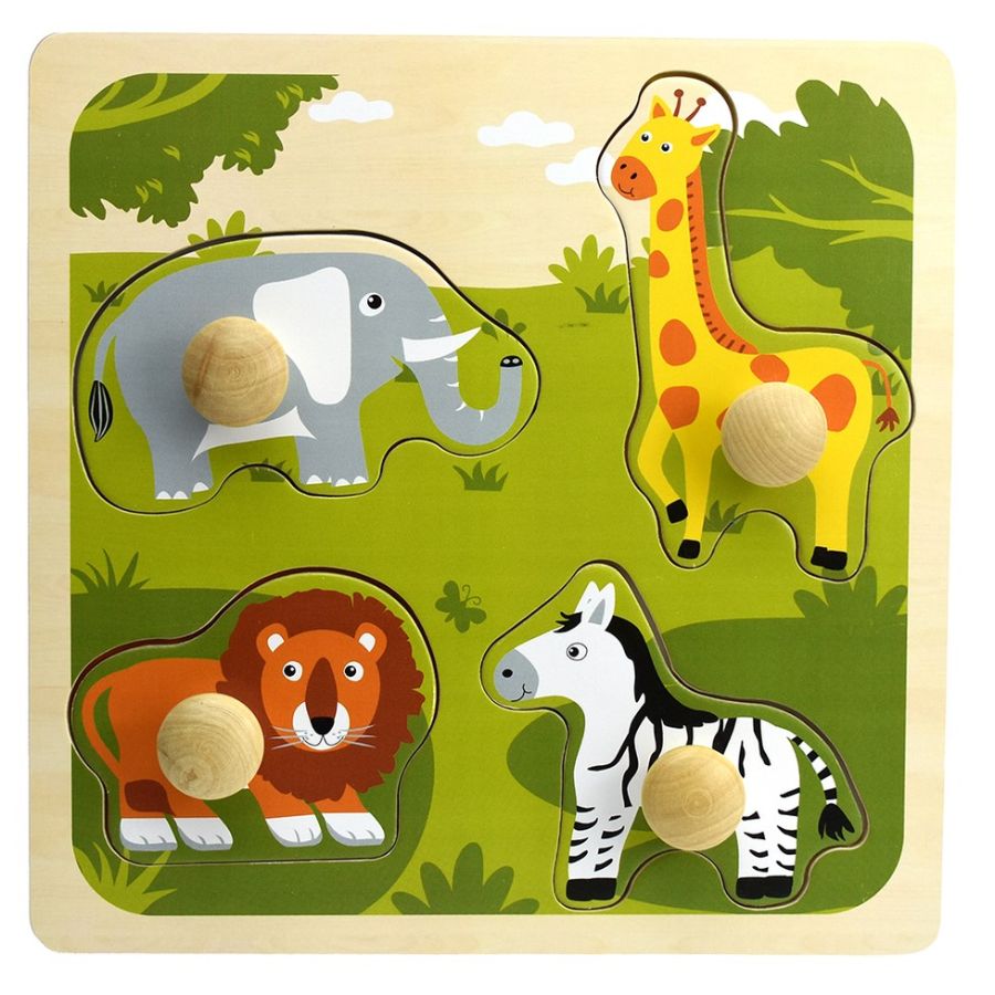Knob Puzzle Large Safari Animals