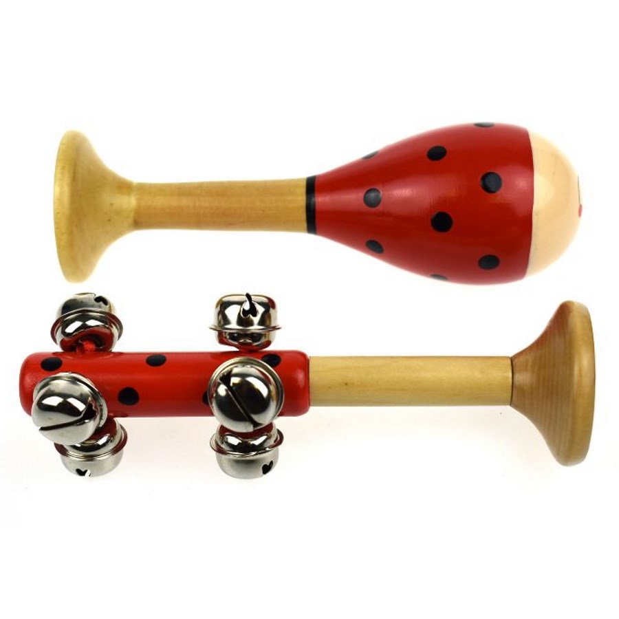 Maraccas & Bell Stick Ladybug