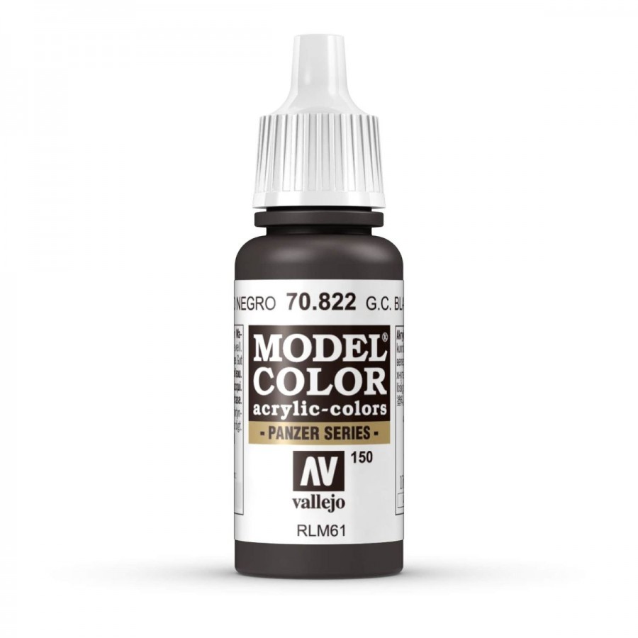 Vallejo Acrylic Paint Model Colour German Camouflage Black Brown 17ml