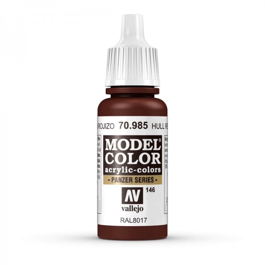 Vallejo Acrylic Paint Model Colour Hull Red 17ml