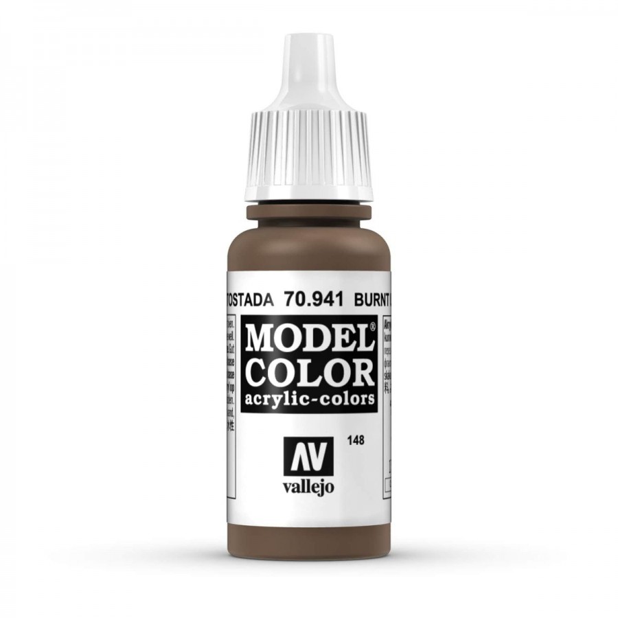 Vallejo Acrylic Paint Model Colour Burnt Umber 17ml