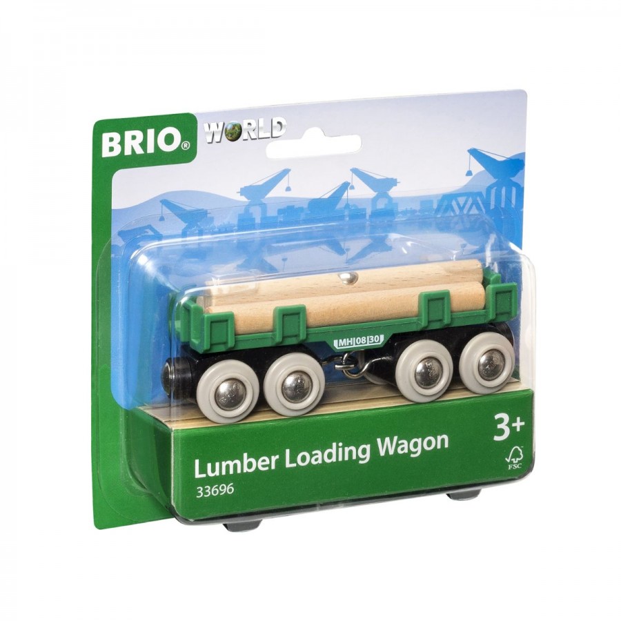 Brio Wooden Train Vehicle Lumber Loading Wagon