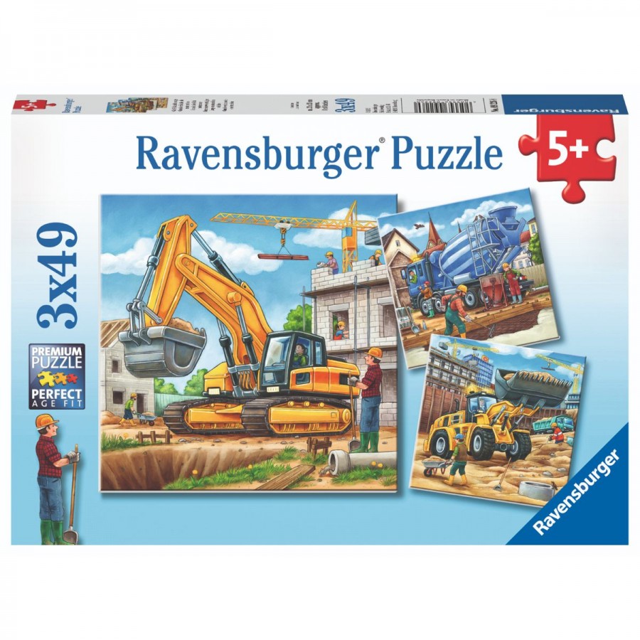 Ravensburger Puzzle 3x49 Piece Construction Vehicle