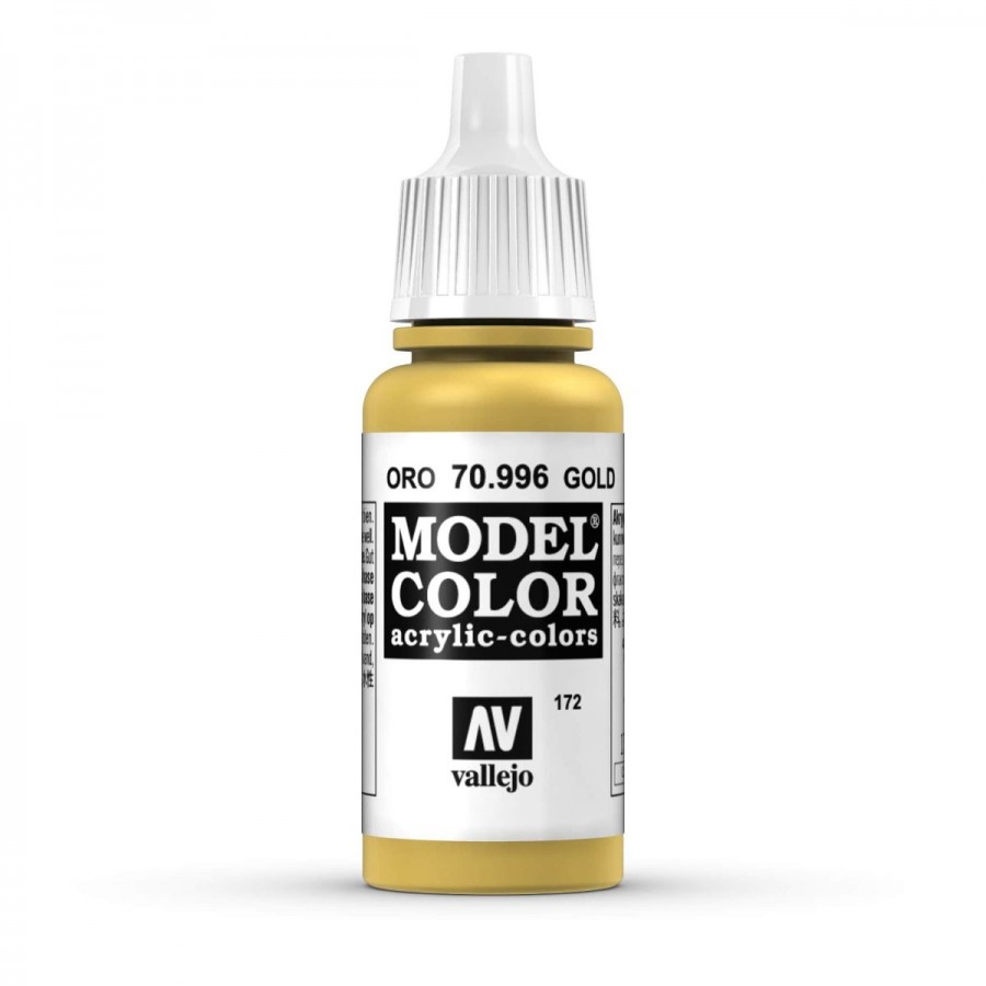 Vallejo Acrylic Paint Model Colour Metallic Gold 17ml