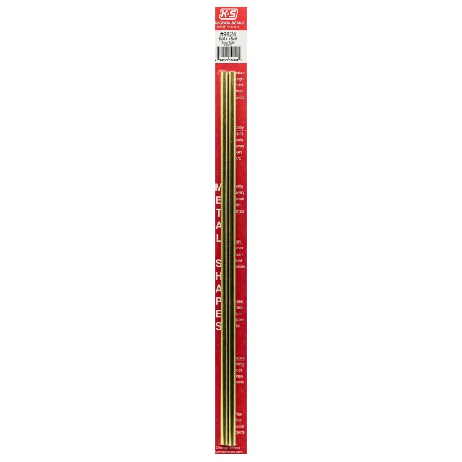 K&S Brass Round Tube 6.0 ODx300mm 0.45 Wall M0034 2 Pack