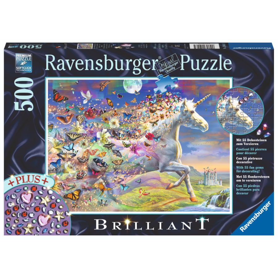 Ravensburger Puzzle 500 Piece Unicorn & Butterflies