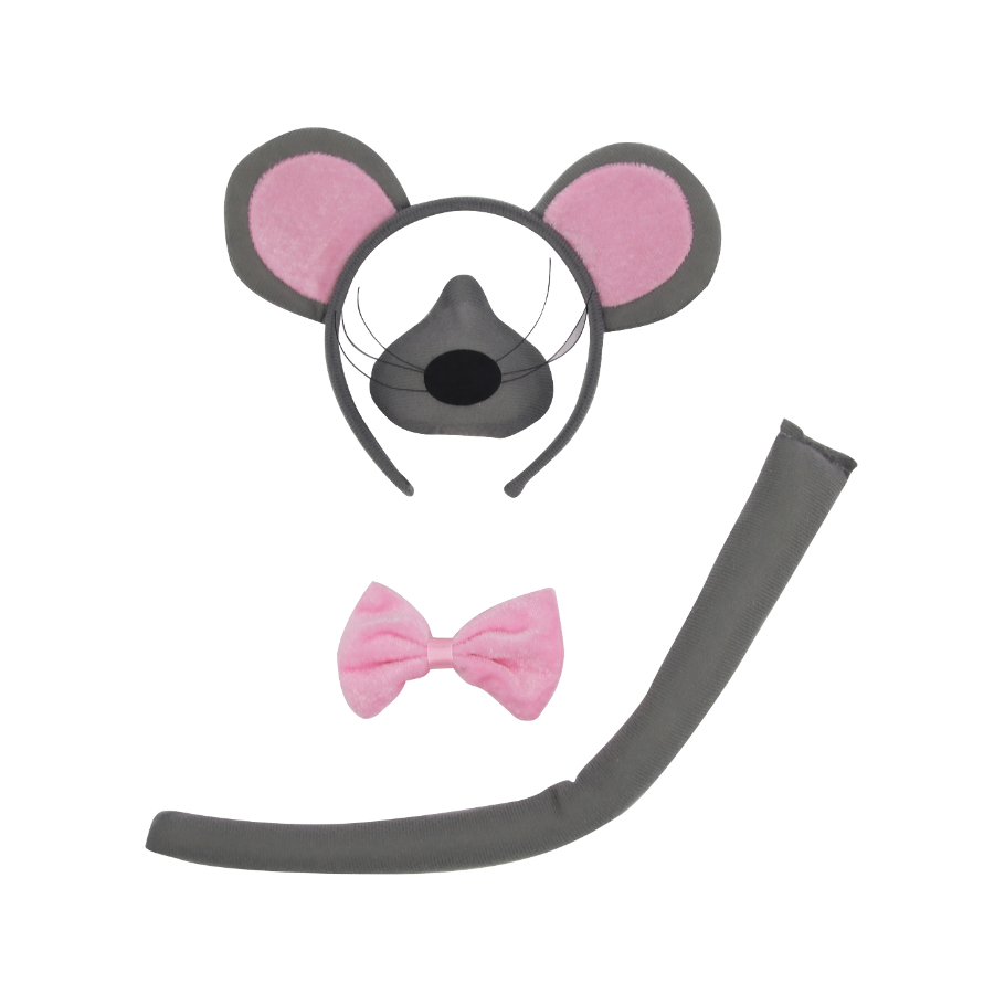 Animal Mouse Kit Headband Nose Tail