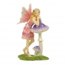 Standing Fairy on Mushroom 13cm Assorted