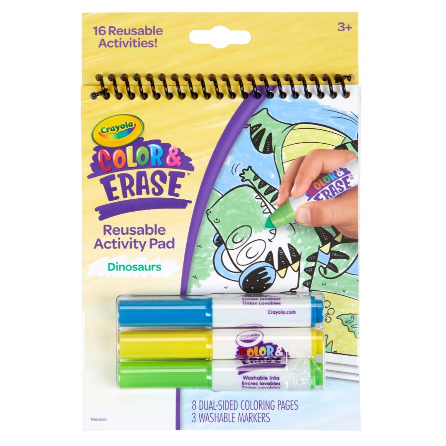 Crayola Colour & Erase Reusable Activity Pad Dinosaurs