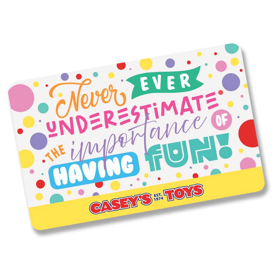 Caseys Toys Gift Card Voucher 10 Fun Quote Design