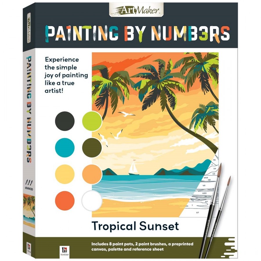 Art Maker Paint By Numbers Tropical Sunset