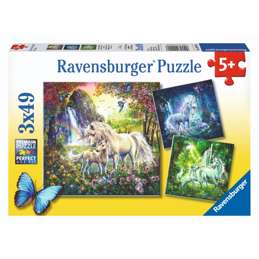 Ravensburger Puzzle 3x49 Piece Beautiful Unicorns