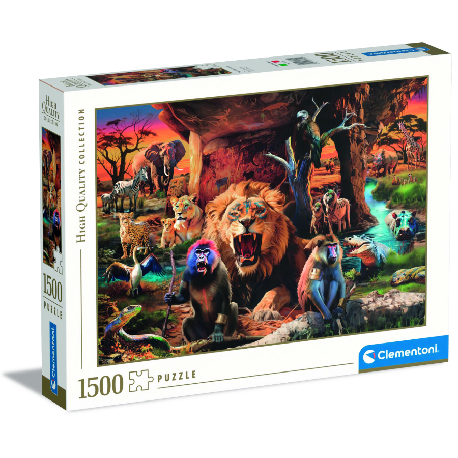 Clementoni 1500 Piece Puzzle The Tribal Society Animals